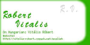 robert vitalis business card